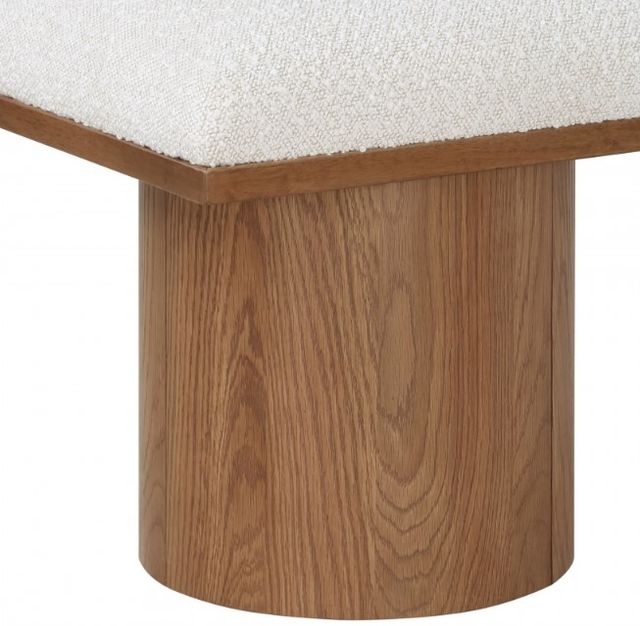 Meridian Furniture Pavilion 2-Piece Cream/Walnut 31" Modular Bench Set-3