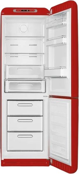 Smeg 50's Retro Style Aesthetic 11.7 Cu. Ft. Red Bottom Freezer Refrigerator-1
