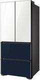 Samsung 32 in. 17.3 Cu. Ft. White-Navy Glass Smart Kimchi & Specialty French Door Refrigerator-4