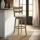 Armen Living Blair Creamy Neutral/Wheat Swivel Bar Stool-1