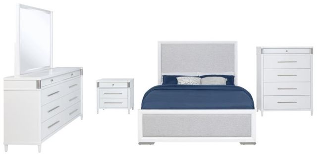 Coaster® Gracemont 5-Piece Gray/White Queen Panel Bedroom Set-0