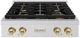 ZLINE Paramount Autograph Edition 30" Satin Stainless Steel Gas Cooktop with Champagne Bronze Accents-0