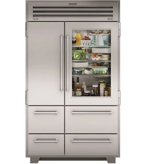 Sub-Zero® PRO 48" 30.4 Cu. Ft. Stainless Steel Built-In Side-by-Side Refrigerator-0