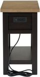 Signature Design by Ashley® Drazmine Brown Chairside End Table with Dark Chocolate Base-2