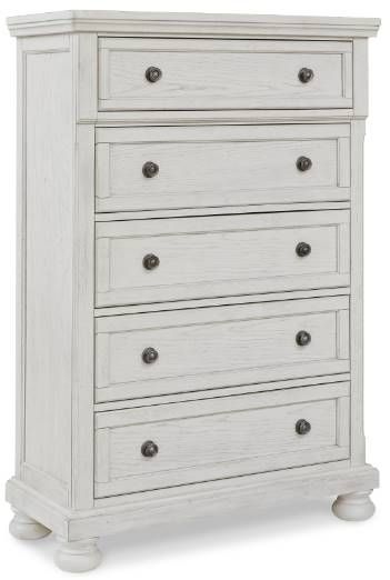 Signature Design by Ashley® Robbinsdale 6-Piece Antique White Queen Sleigh Bed Set-3