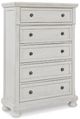 Signature Design by Ashley® Robbinsdale 6-Piece Antique White Queen Sleigh Bed Set-3