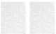 Olliix by Madison Park Geo Tempo 2 Piece White Carved Wall Panel Set-0