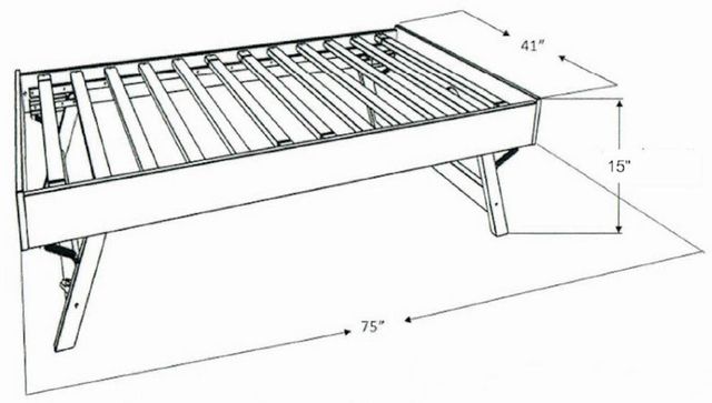 Kodiak Furniture Marisa Takara Rain/Weathered White Twin Pop Up Bed with Mattress-1