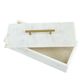 A & B Home White Marble Box -2