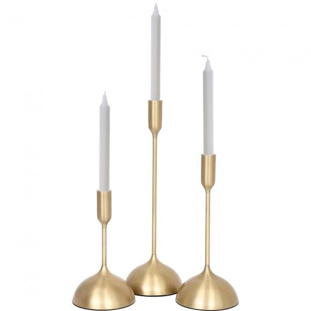 Renwil® Ferris Set of 3 Gold Candle Holders-0