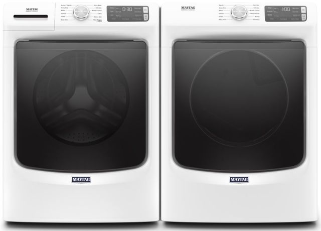 Maytag® White Front Load Washer & Gas Dryer Laundry Pair-0