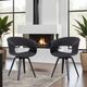 Armen Living Summer Black/Charcoal Dining Arm Chair-1