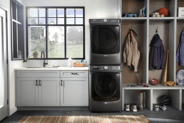 Maytag Volcano Black Front Load Laundry Pair