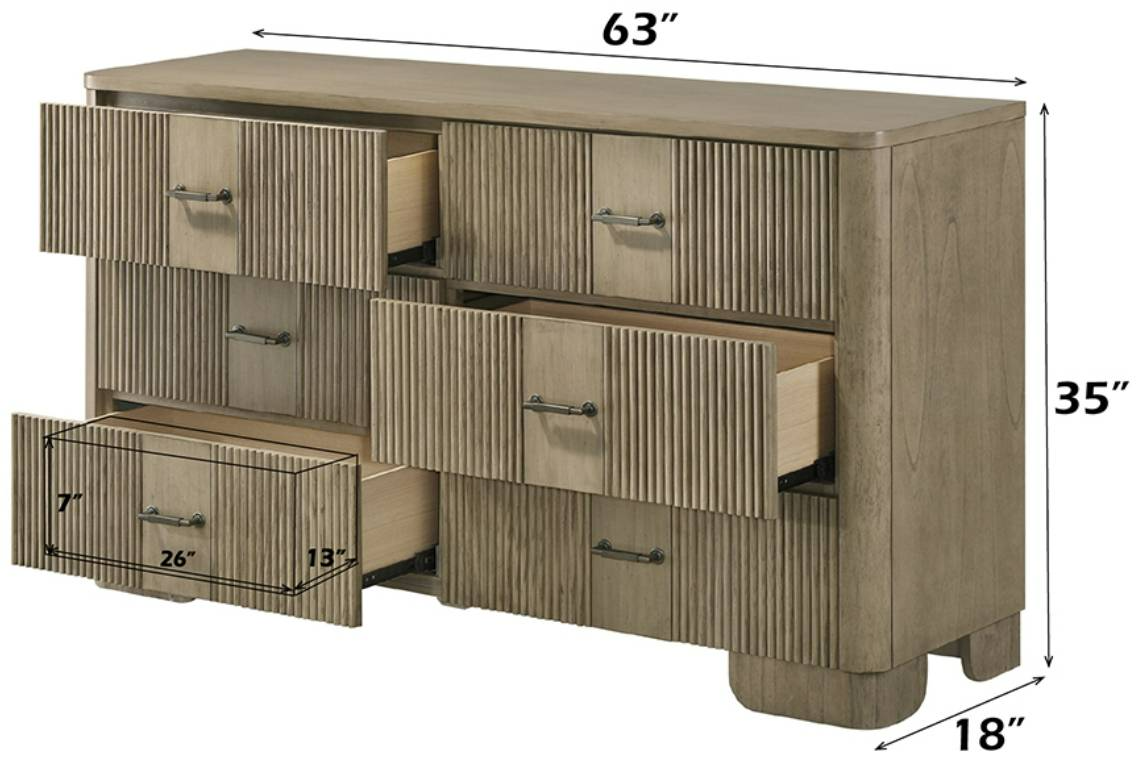 Acme Furniture Lakkari Dresser - Thumbnail 4