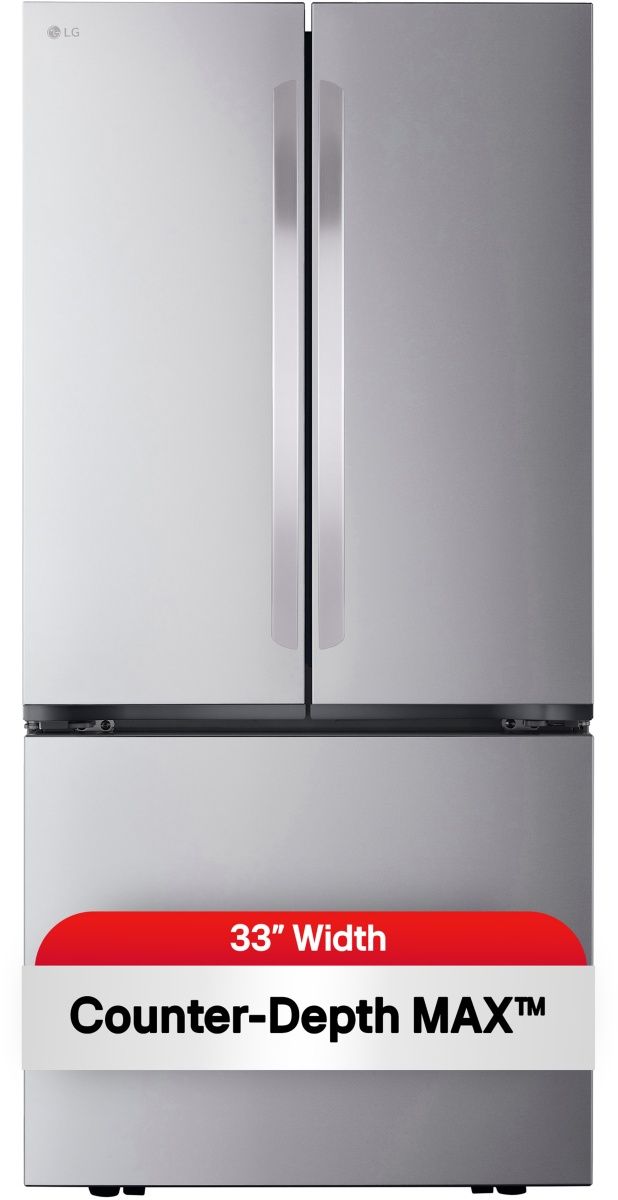 LG 33" 20.8 Cu. Ft. PrintProof™ Stainless Steel Counter Depth MAX™ French Door Refrigerator-3