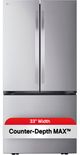 LG 33" 20.8 Cu. Ft. PrintProof™ Stainless Steel Counter Depth MAX™ French Door Refrigerator-3