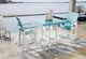 Signature Design by Ashley® Eisely Turquoise Outdoor Counter Height Dining Table with White Base-3