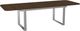 Amisco Customizable Burton 108" Rectangular Extendable Table with 1" Walnut Veneer Top, Radius Corners and 1 Leaf-1