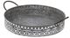 A & B Home Grey Round Trays -1