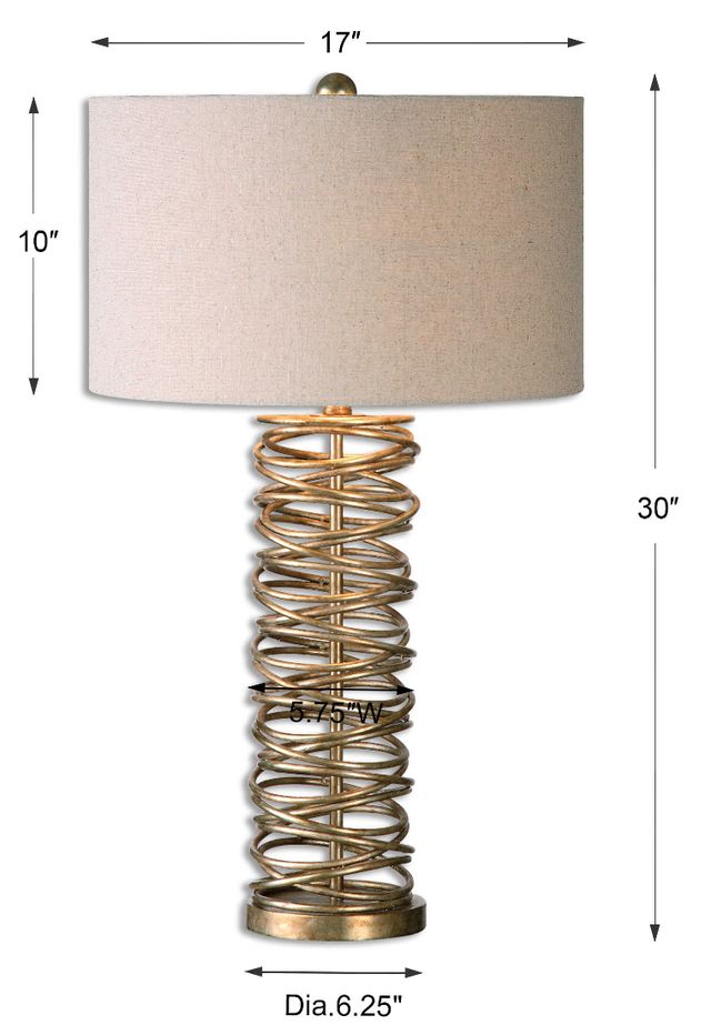 Uttermost® Amarey Antiqued Silver Champagne Table Lamp-2