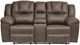 Signature Design by Ashley® Lowilla Driftwood Manual Reclining Loveseat with Console-2