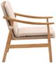 Dovetail Furniture Wembley Beige/Natural Fabric/Wicker/Wooden Outdoor Occasional Chair-2