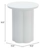 Zuo® Modern Kogur White Aluminum Outdoor Side Table-3