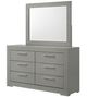 Coaster® Ives Gray High Gloss Dresser and Mirror-2