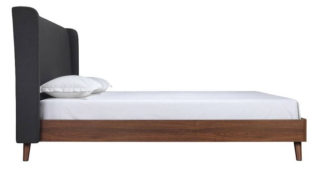 Mazin Furniture Brody Dark Gray Queen Upholstered Platform Bed-2