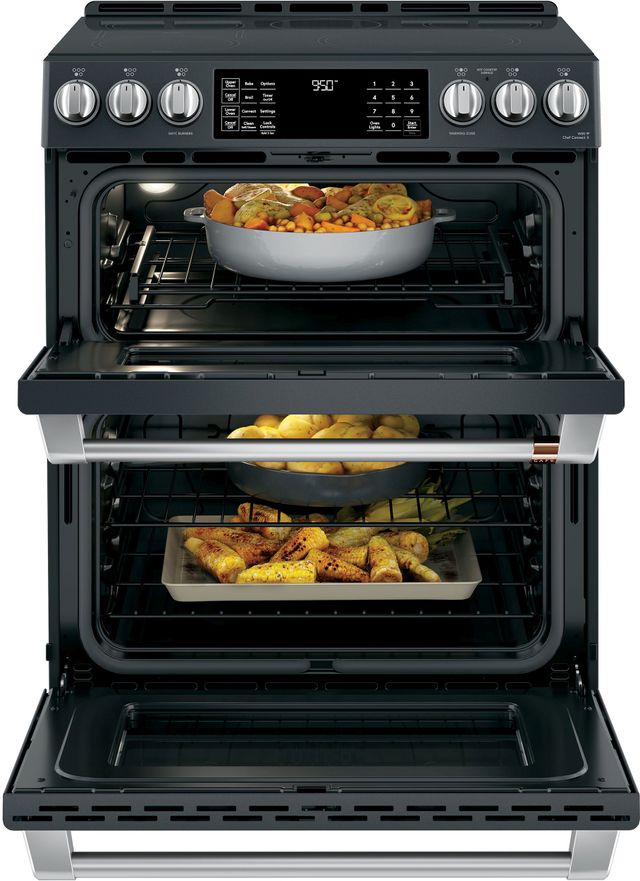 Café™ 30" Matte Black Slide In Double Oven Electric Range-3