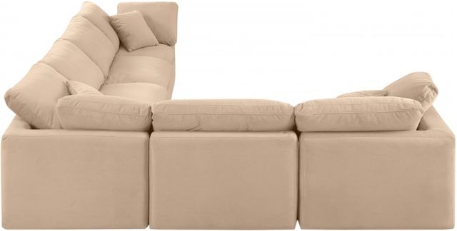 Meridian Furniture Indulge 6-Piece Beige Velvet Modular Sectional-1