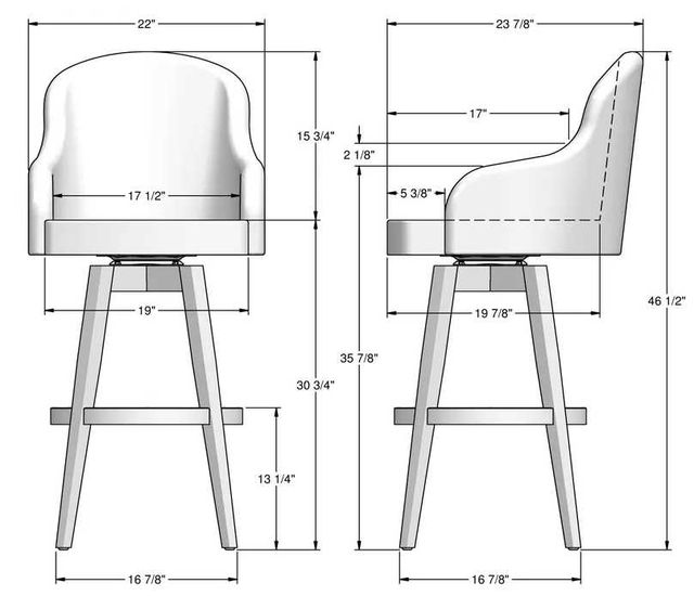 Amisco Customizable Collin Swivel Bar Stool-1