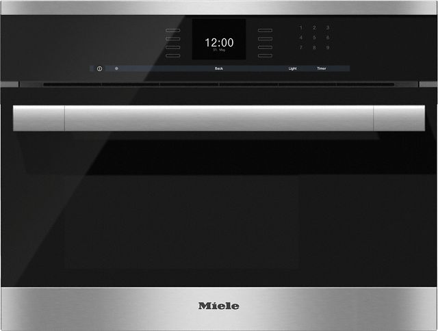 Miele ContourLine 24" Electric Single Steam Oven-Clean Touch Steel-1