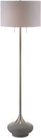 Crestview Collection Hayden Gray/Stainless Steel/White Floor Lamp-0