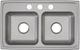 Elkay Lustertone® Classic Lustrous Satin 29" x 18" x 5-1/2" 3-Hole Equal Double Bowl Drop-In ADA Sink-0