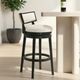 Armen Living Noely 2-Piece Black/White Barstool Set-1