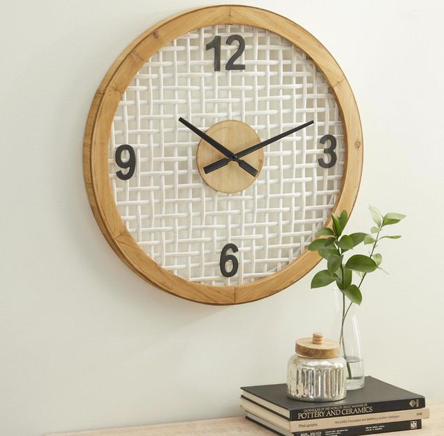 Deco Marche White 24” Grid Mesh Wall Clock-4