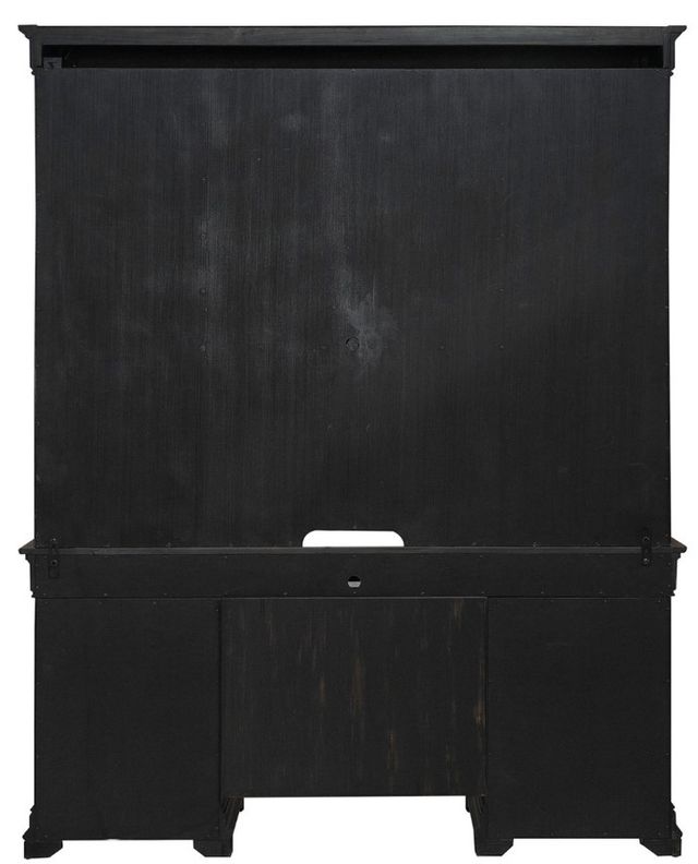 Liberty Furniture Meritage Aged Charcoal/Caramel Credenza and Hutch-4