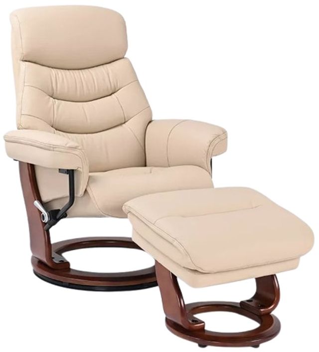 BenchMaster Euro Line Happy Taupe Chair and Ottoman Set-0