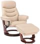 BenchMaster Euro Line Happy Taupe Chair and Ottoman Set-0