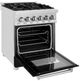 ZLINE Legacy 24" Stainless Steel Pro Style Dual Fuel Range with 4 Burner Gas Cooktop, Electric Convection Oven and Black Matte Door-3