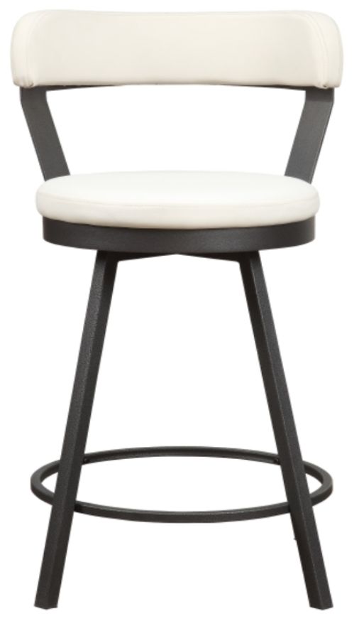 Homelegance® Appert Dark Gray/White Swivel Counter Height Chair-2