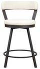 Homelegance® Appert Dark Gray/White Swivel Counter Height Chair-2