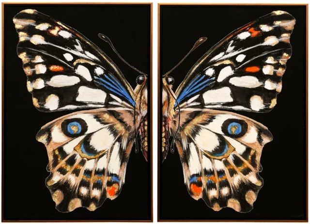 Stylecraft 2-Piece Custom Stand Butterfly Wall Art Set-0