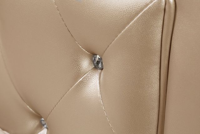 HH2 Home Karley Embossed Champagne Twin Faux Leather Headboard-1