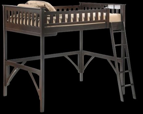 Night & Day Furniture™ Spices Bedroom Ginger Dark Chocolate Full Loft Bed-0