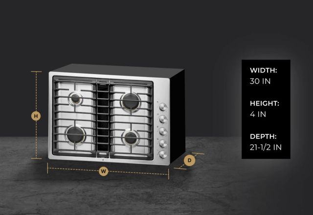 JennAir® 30” Stainless Steel Gas Downdraft Cooktop-2