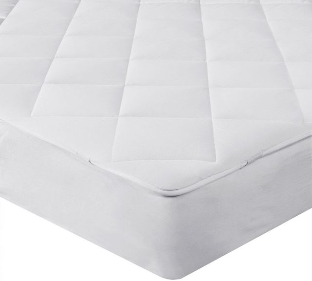 Olliix by Sleep Philosophy White Full Cooling and Warm Reversible Mattress Pad-2