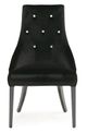 VIG Furniture A&X Charlotte 2-Piece Black Velour Dining Chair Set-2