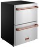 Thor Kitchen® Gordon Ramsay 24" 5.4 Cu. Ft. Stainless Steel Outdoor Under-Counter Refrigerator with Rose Gold Handle-2